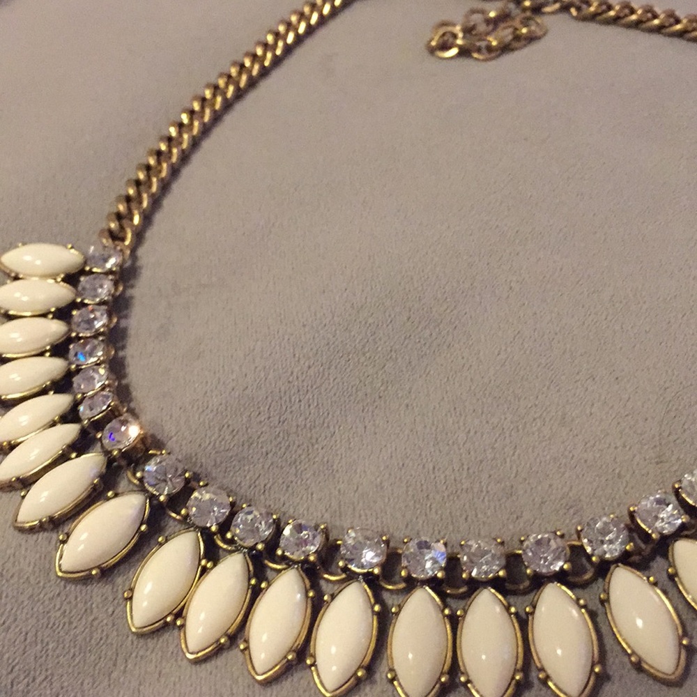 J. Crew statement necklace in neutral tones